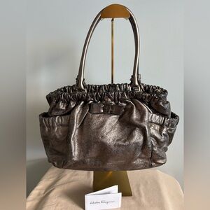 Salvatore Ferragamo Leather Top Handle Bag